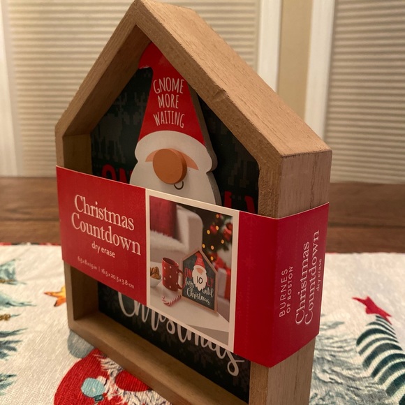 Christams Gnome Countdown Calendar, Tabletop Shelf or Wall Sign, Dry Erase - Picture 9 of 15